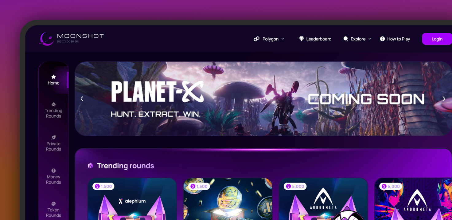 moonshot boxes on screen